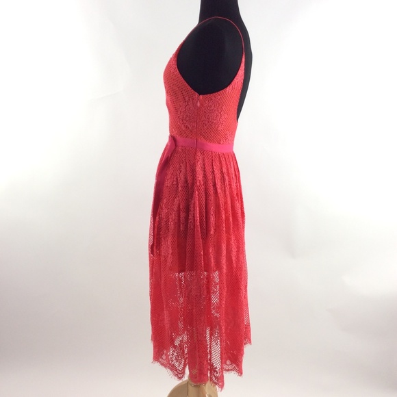 M- Free People Women's Floral Print Lace Dress - Picture 2 of 6